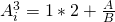 A_{i}^3=1*2+\frac{A}{B}